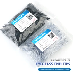 100 Pairs Eyeglass End Tips Ear Sock Pieces Anti-Slip Tube Replacement Tips Silicone for Thin Metal Eyeglass Legs