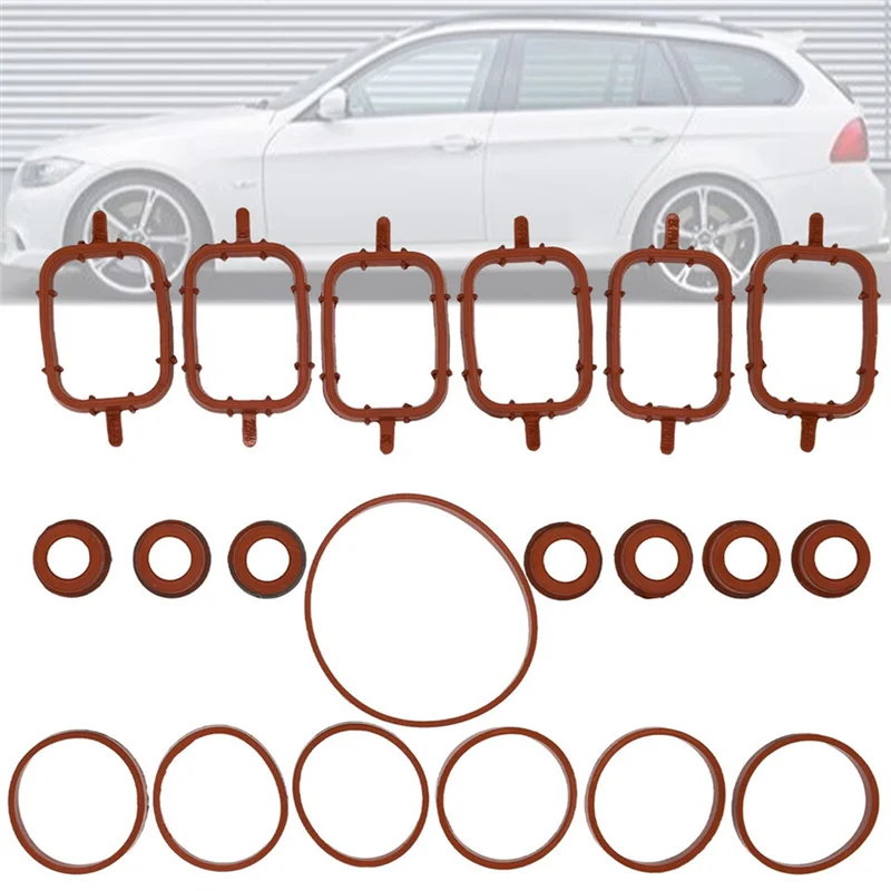 

20 шт. комплект прокладок впускного коллектора 11612246945 для BMW 3 5 6 7 серии E61 E63 E70 E83 E90 E92 X3 X5 X6 11617790198 Запчасти