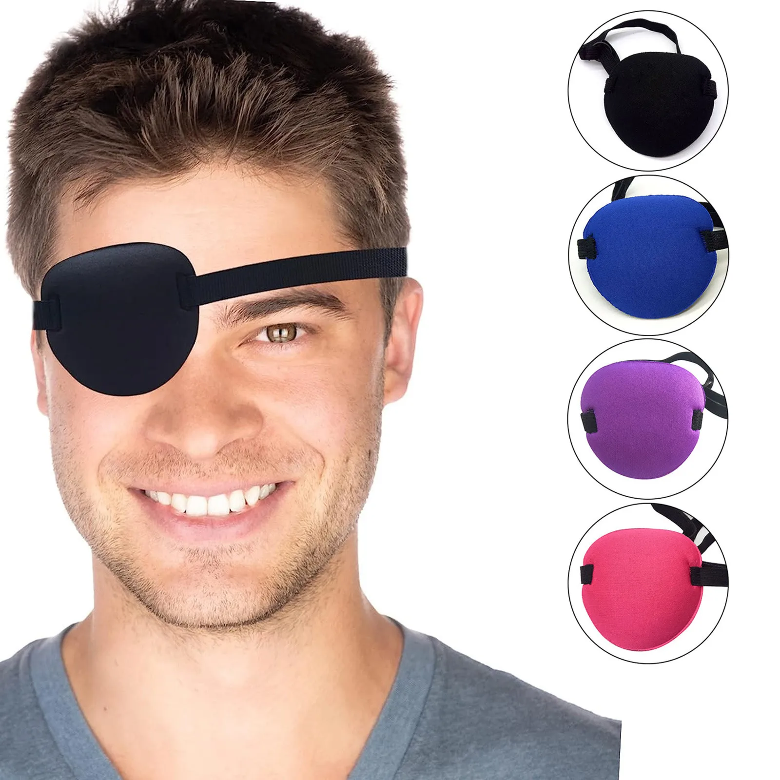 Single Eye Adjustable Soft and Comfortable Eye Patch Single Eye Cover for Adult and Kids Holiday Party Cosplay Decoration Props view 6