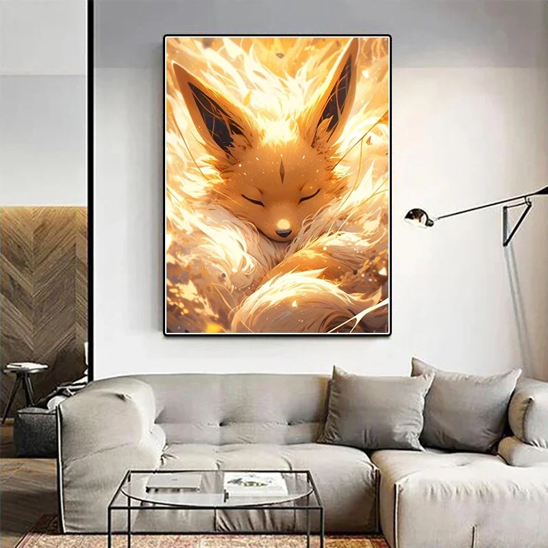 Japanese anime diamond painting kit Pokemon Eevee embroidered diamond DIY mosaic home decoration children's gift