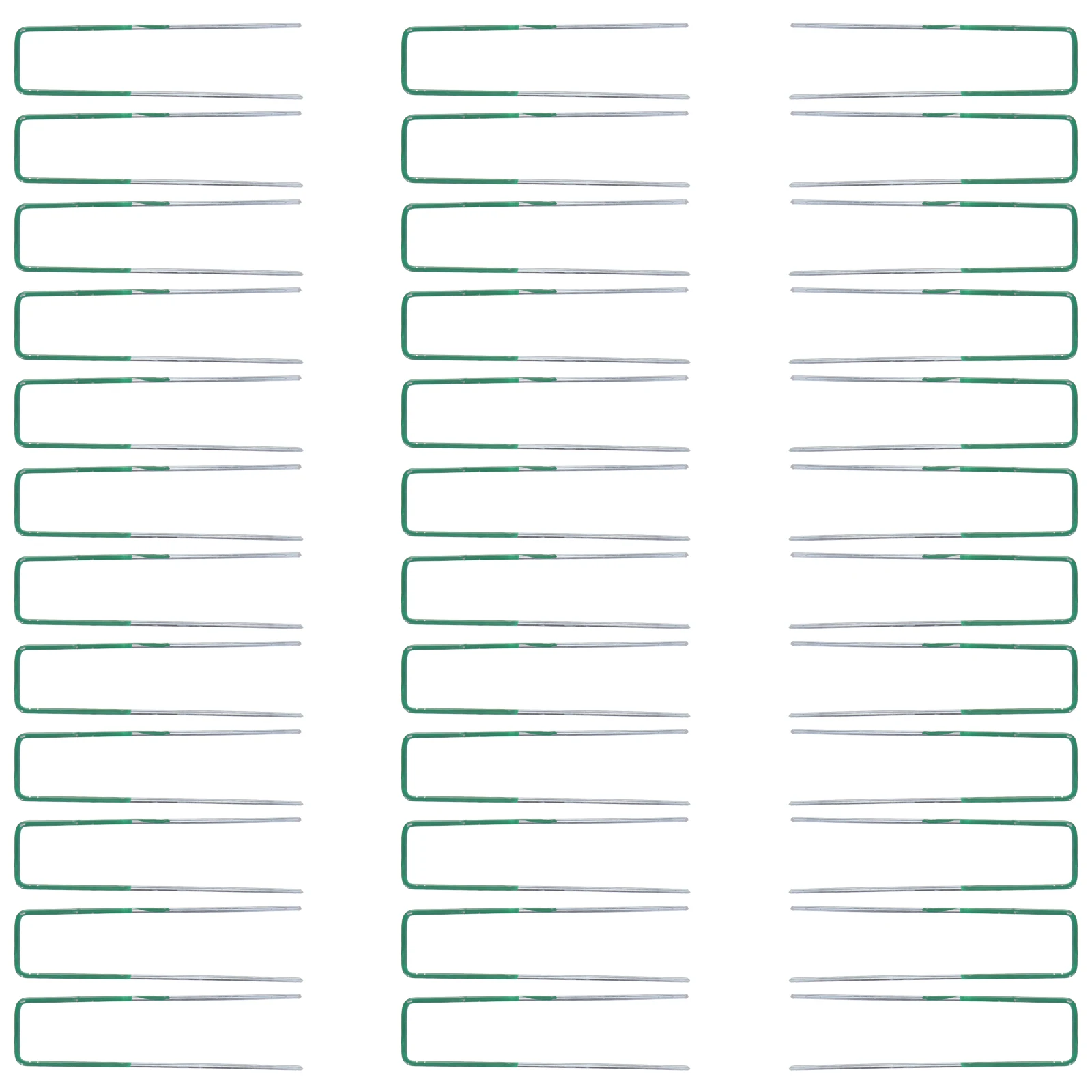 

50Pcs Anti-Rust Galvanized Metal Pegs for Garden Stakes Durable Lawn Sod Silver Green Easy Insertion Long Lasting