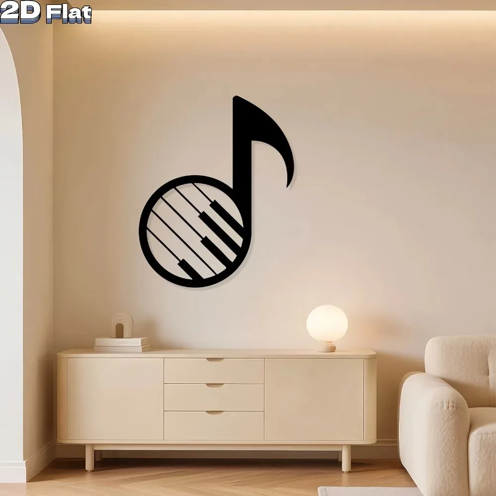 

1pc Modern Piano Keys Metal Wall Art – Rust-Resistant Iron Piano Key Sculpture, Indoor Outdoor Music Decor