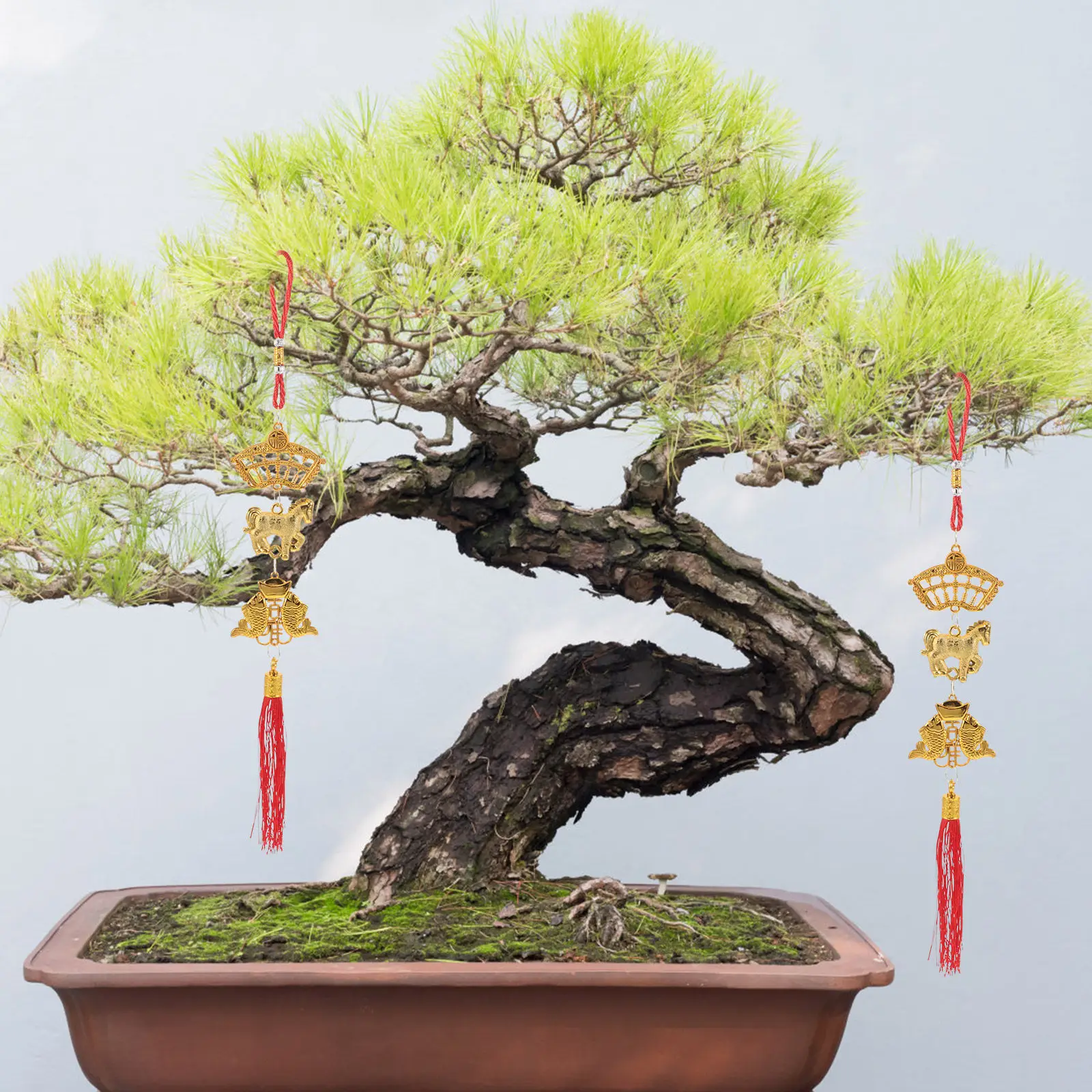8Pcs Chinese New Year Horse Hanging Pendants Lucky Feng Shui Ornaments Spring Festival Home Office Tree Indoor Outdoor view 6