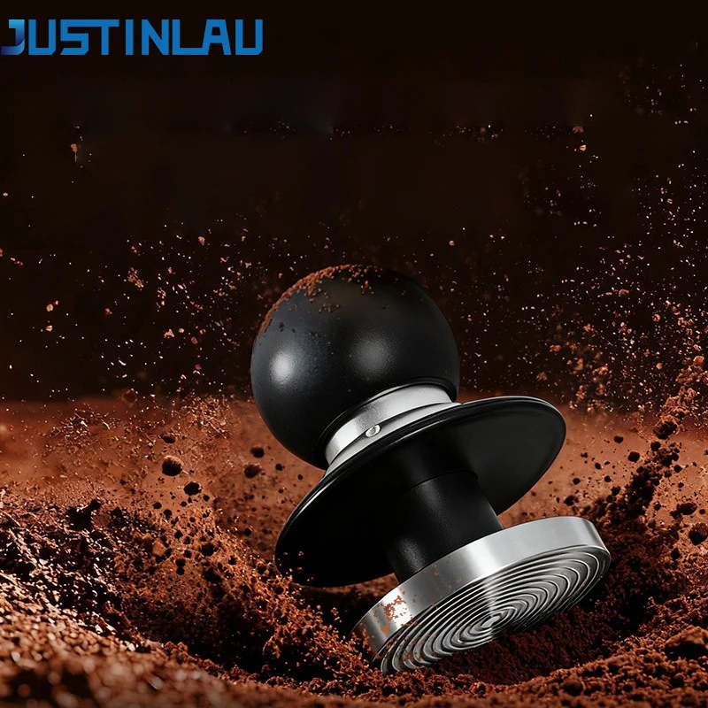 JUSTINLAU 58MM Impact Coffee Tamper Leveling Constant Pressure Calibrated Spring Loaded Barista Tool Espresso Accessories