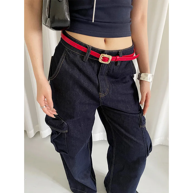 Корейский стиль простой тонкий пояс для женщин 2025, новый стиль, высококачественный универсальный пояс для платьев и джинсов, модный