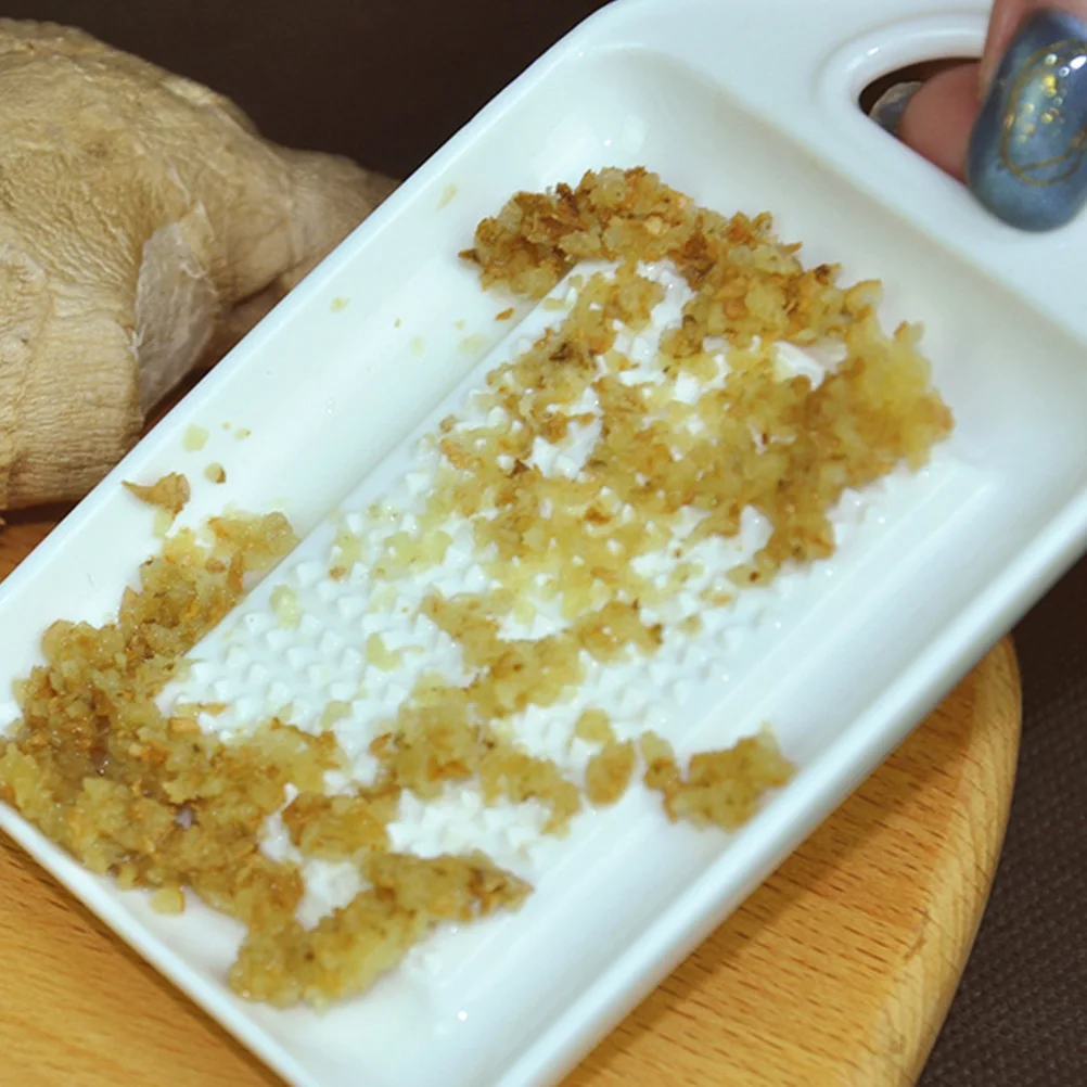 

2 Pcs Garlic Grinder Hand Crusher Tool Ceramic Grater Mincer Rocker Plate Press