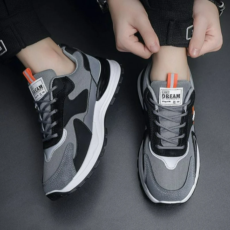 Fashion Men Shoes Mesh Sneakers  Lace Up Comfortable Casual Shoes Soft Sole Outdoor Running Shoes Platform Non-Slip Tennis Shoe - view 4