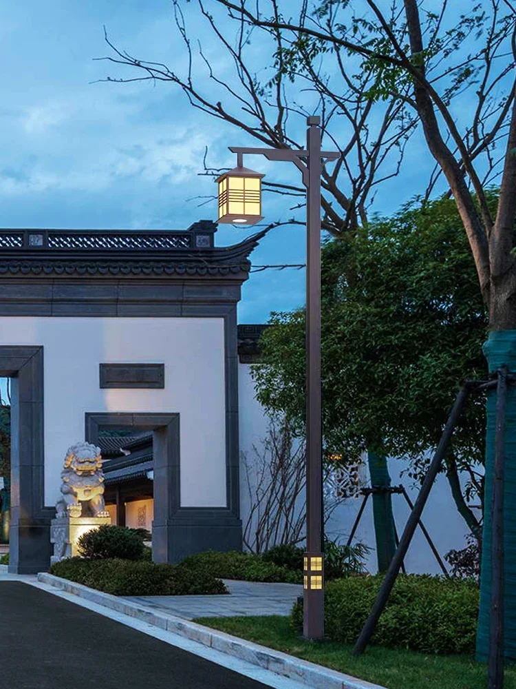 

Outdoor Chinese high pole waterproof solar light garden park garden scenic area community villa landscape light