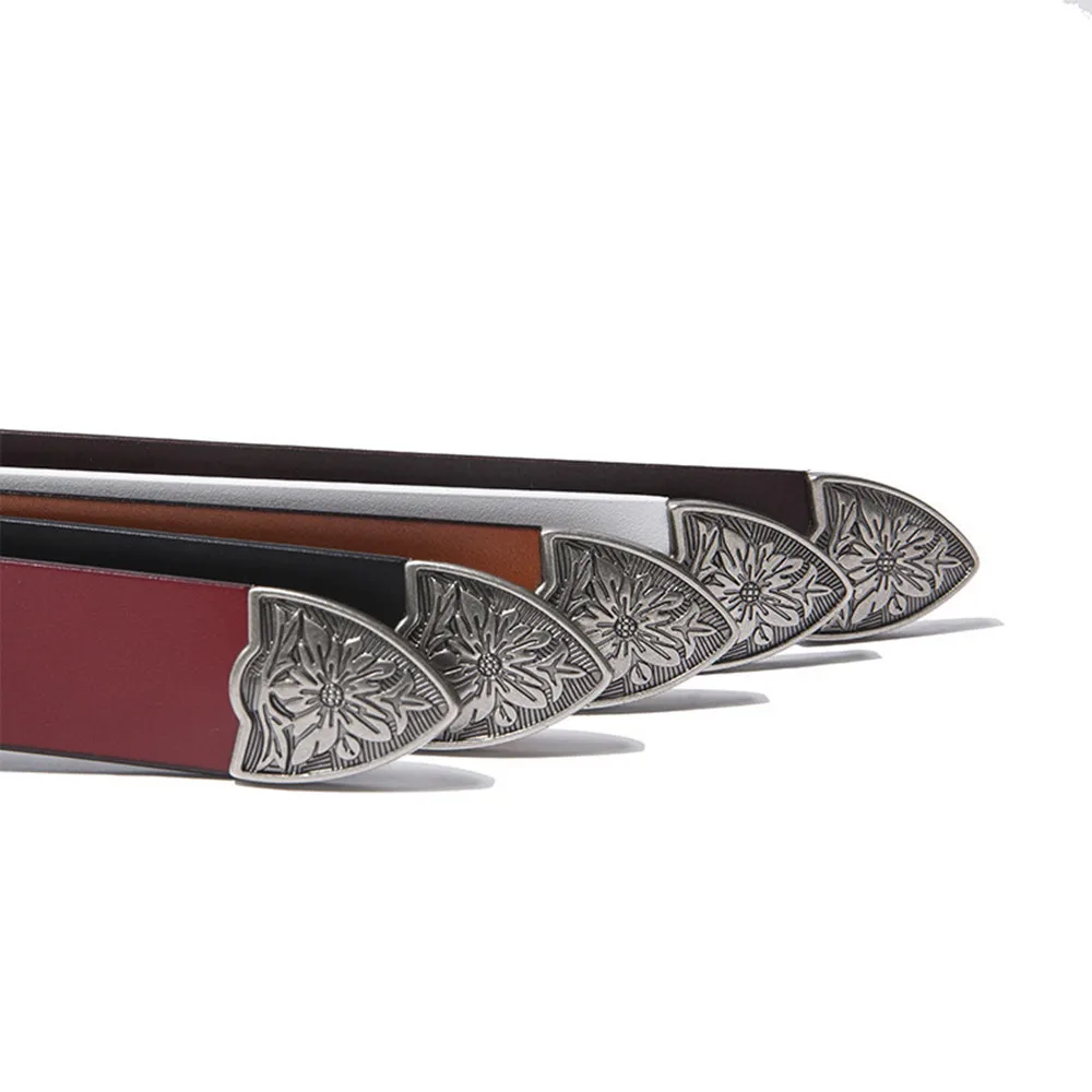 Neue Western-Gürtel für Damen, Übergrößen, klassische Gürtel mit Stiftschnalle, Gürtel aus echtem Leder, modischer Damengürtel für Jeans und Hosen. – Detail 5