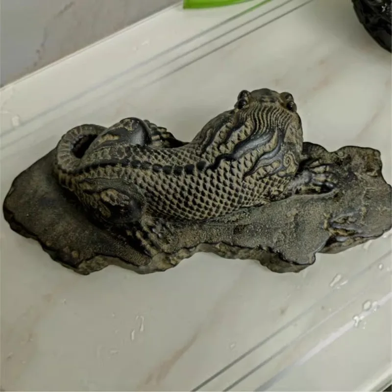 Wolong, украшение для проточной воды, аквариум с циркуляцией воды, элитный подарок, старая каменная насадка для корыта, древний двор