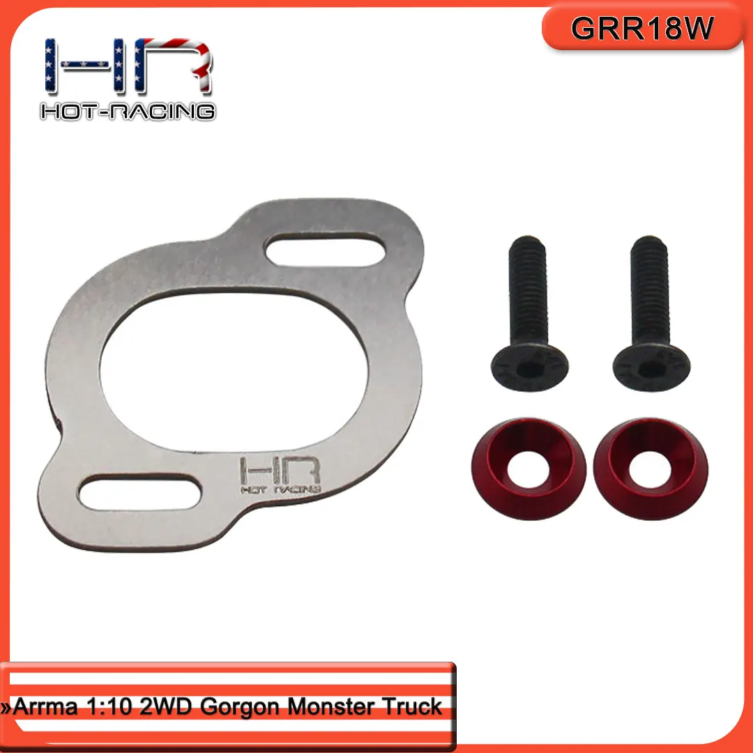 Hot Racing Stainless Steel Motor Mount Washer plate for ARRMA 1:10 2WD Gorgon Monster Truck