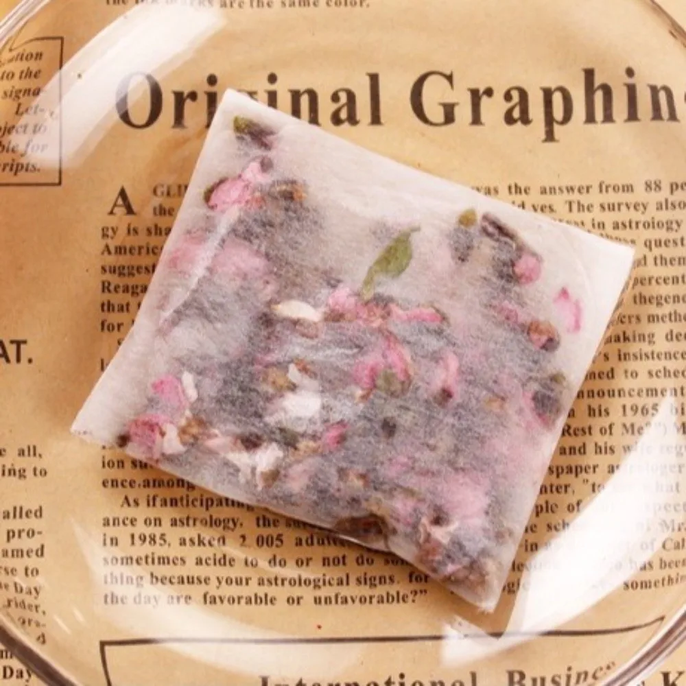 100pcs Non-woven Fabric Disposable Tea Bags Flip-Over Seal Empty Pouches Empty Filter Bags Tea Filter Bags Herbal Medicine