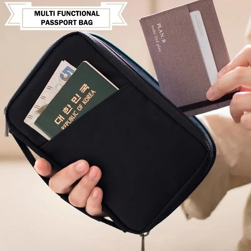 Waterproof Travel Passport Cover Multi Purpose Wallet Organizer Card Holder for Secure Documents