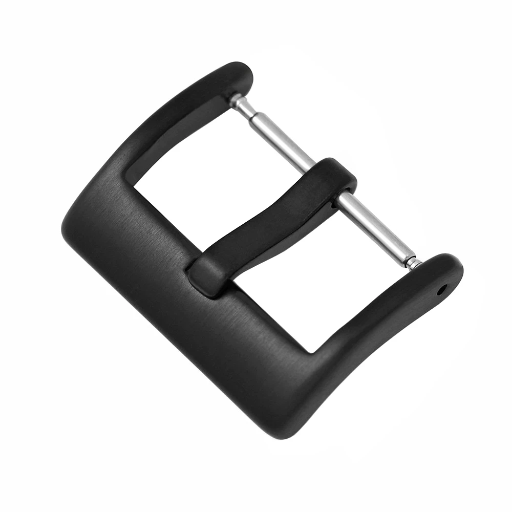 304L Stainless Steel Tang Buckle 16mm 18mm 20mm 22mm Watch Band Solid Square Metal Watch Clasp Silver Black Gold Watch Buckle