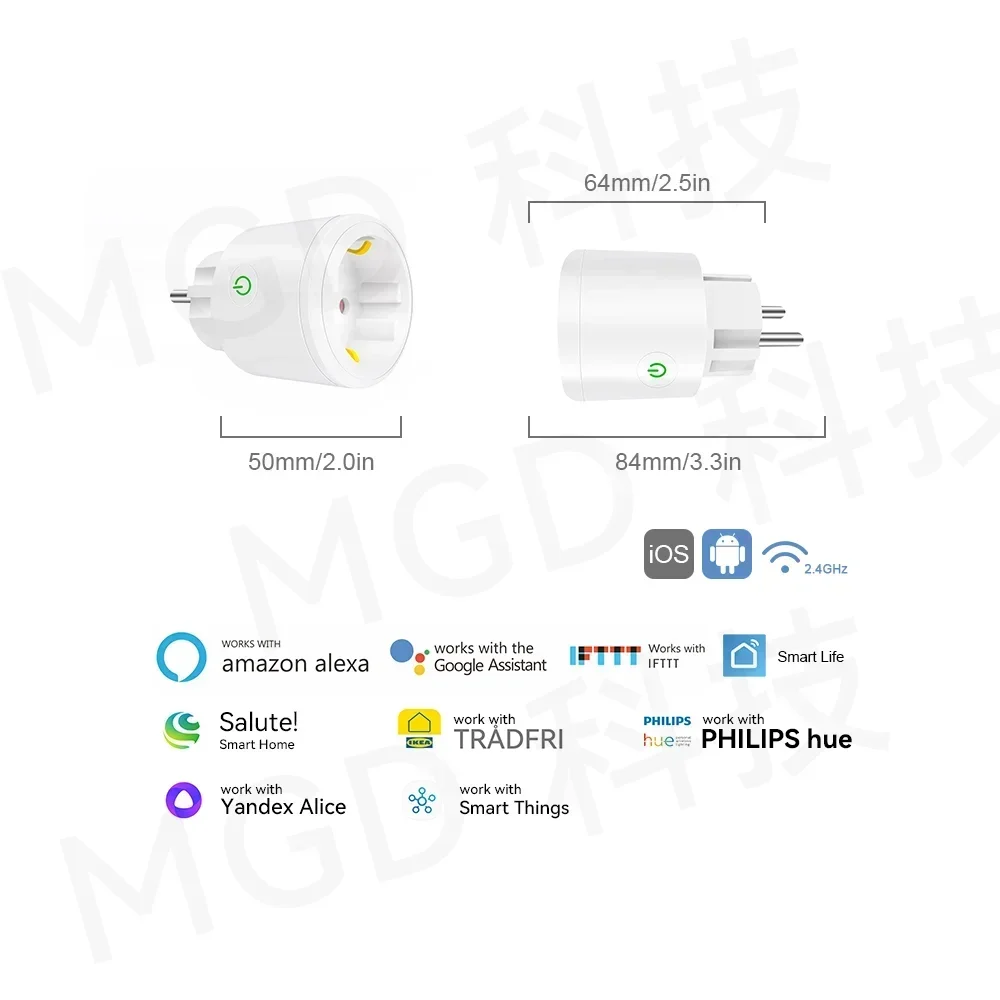 eWelink Zigbee Smart Socket EU16A/20A Wifi Smart Plug With Power Monitoring APP Remote Control Google Assistant Alexa Salute