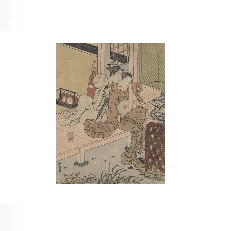 The Gossips Suzuki Harunobu Japanese, Art Print Canvas Poster, Living Room Decor, Home Wall Picture