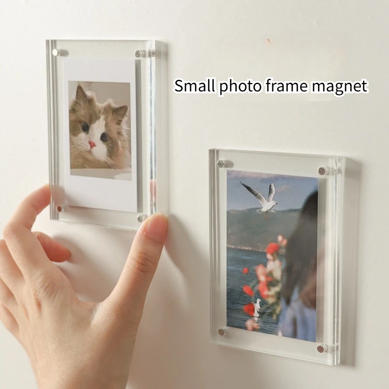 

3pcs Creative and Funny Acrylic Small Photo Frame Refrigerator Magnets Cute Rsoftigerator Magnets Whiteboard Sticker