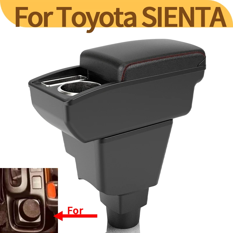 

For Toyota Sienta car armrest modification center console double-layer storage box interior car accessories cup holder phone box