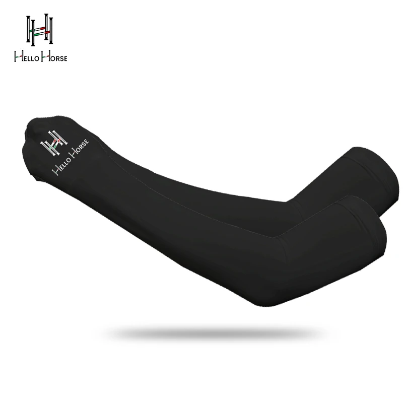 Hello Horse Spring and Summer Equestrian Mask Breathable Moisture-Wicking Ice Silk Sleeves Equestrian Sunscreen Mask Equipment