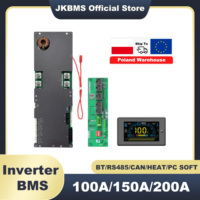 JKBMS Inverter Smart BMS 8S 16S 24V 48V 100A 150A 200A 8S-16S Family Energy Storage Lifepo4/Li-ion/LTO For Growatt Deye Inverter