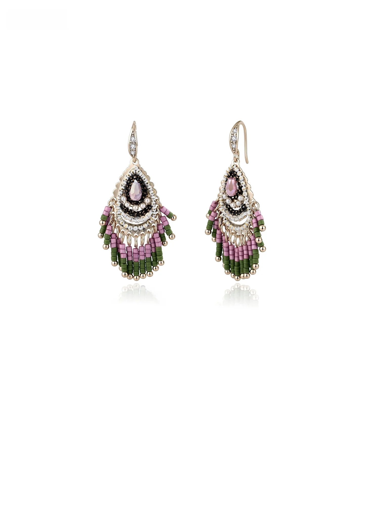 fashionable-tassel-earrings-women's-style-ajidou-ear-jewelry-versatile-unique-design-handmade-mixed-material-earrings