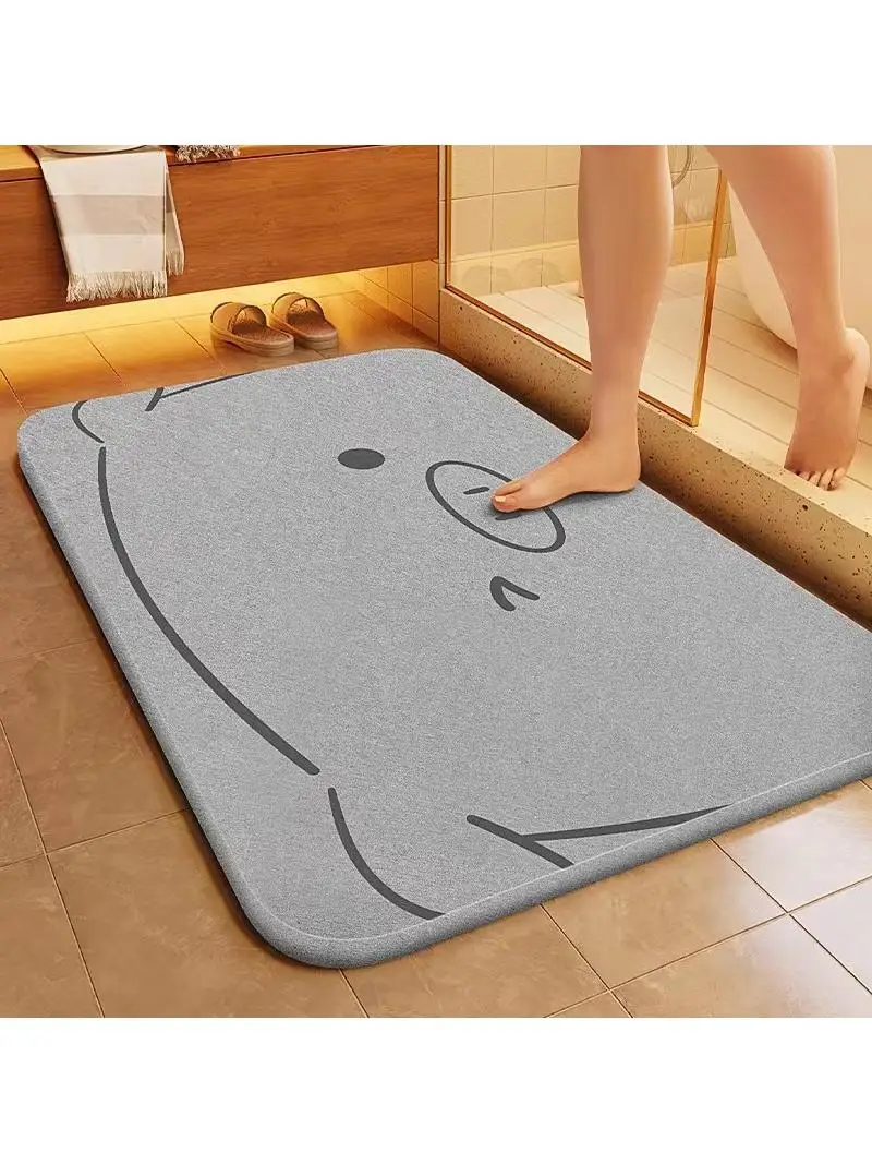 

Быстросохнущий противоскользящий коврик для ванной комнаты, силиконовый коврик-дендрид для двери, домашний напольный ковер, влаговпитывающий коврик для двери, бытовой коврик