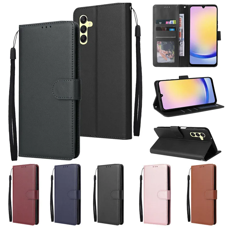 sFor Samsung Galaxy A15 5G Leather Case on for Coque Samsung A 15 5G SM-A156B A15 SM-A155F Cover Classic Wallet Phone Case Funda