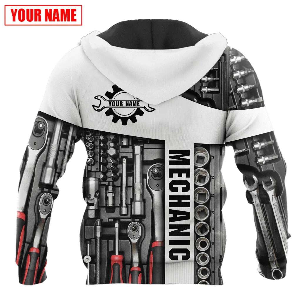 Personalized Name Mechanic 3D All Over Printed Men Hoodie Unisex Hooded sweatshirt Streetwear Casual zipper hoodies DK506