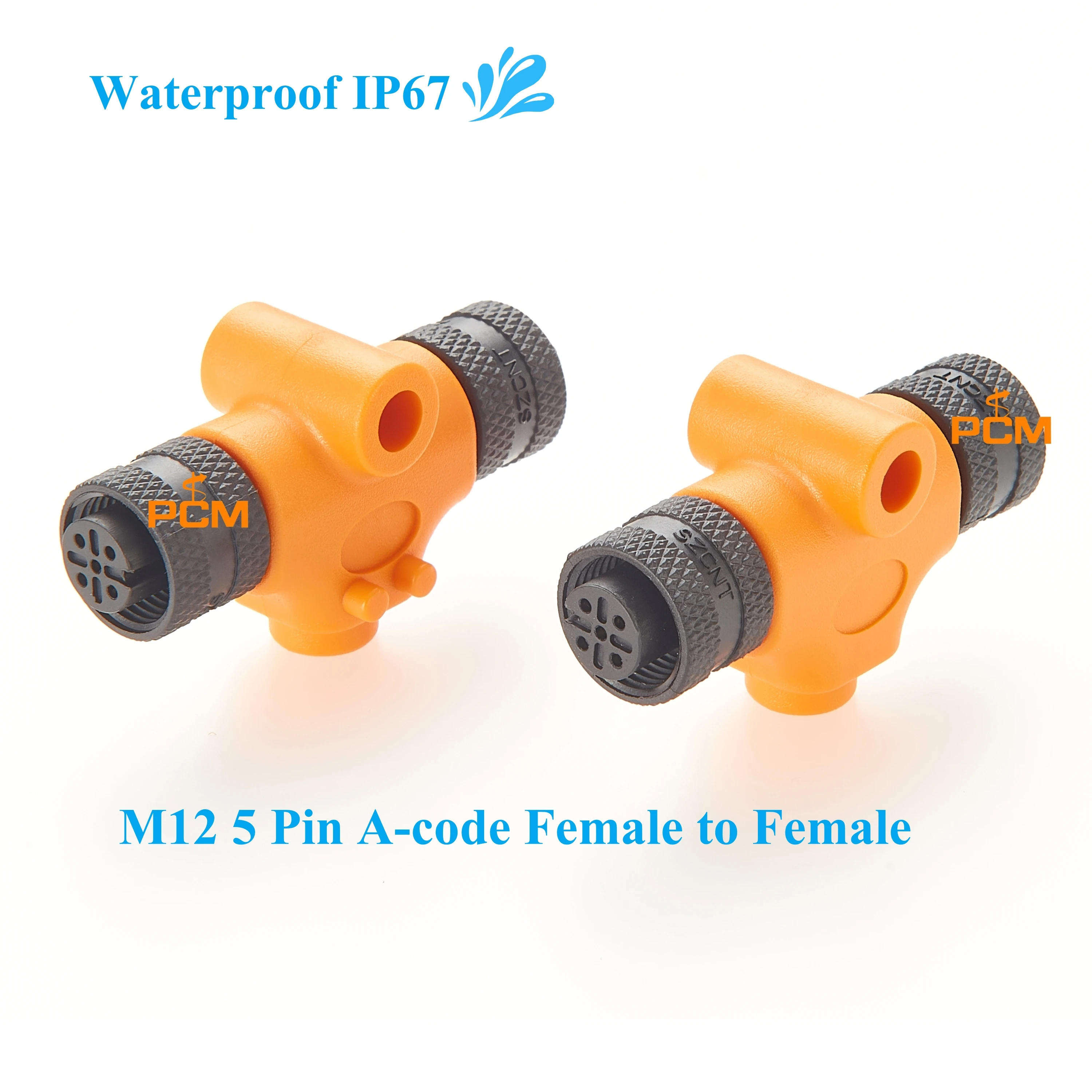 Ethernet M12 A-code 5 Pin CAN Waterproof Connector Female Coupler for Data Power Cable PROFIBUS CANBus CANopen N2K Actuator