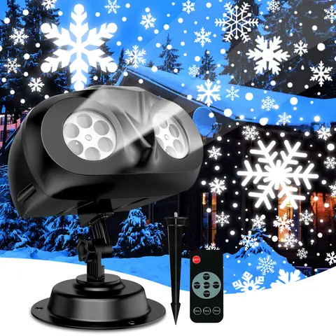 Christmas Christmas Projector Lights Outdoor Snowflakes Projection Outside Waterproof LED Landscape Christmas Light for Party Xmas Light