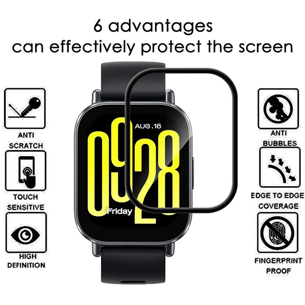 1/5pcs 3D Curved Composite Films For Redmi Watch 5 Active Soft Clear Protective Film Full Screen Protector Not Glass