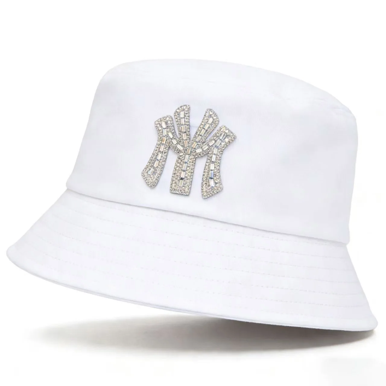 Neue MY Luxus-Diamant Komplett-Baumwolle Einfarbige Einseitige Fischerhüte für Männer und Mehrfarbige Basin-Caps für Frauen – Detail 7