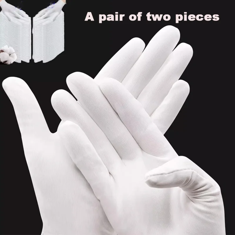 White Cotton Gloves Men's Formal Tailcoat Uniform Gloves Honor Guard Parade Ceremony Costume Role-playing  Jewelry Butler Gloves