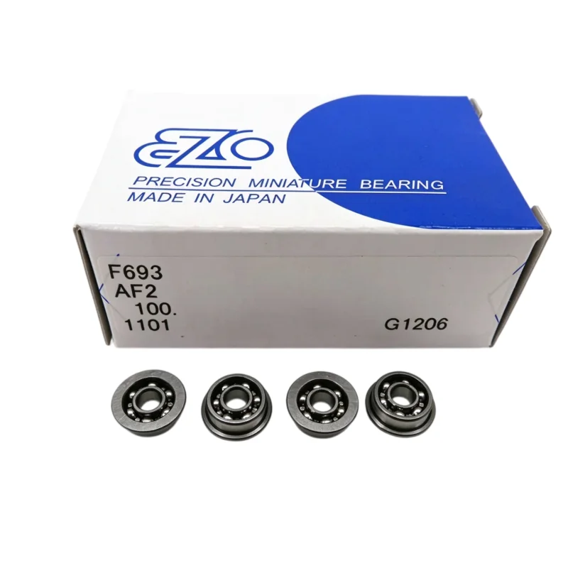 10pcs/lot EZO Flanged bearing F693 3*8*3mm RF-830 open flange deep groove ball bearings F693 3x8x3 mm