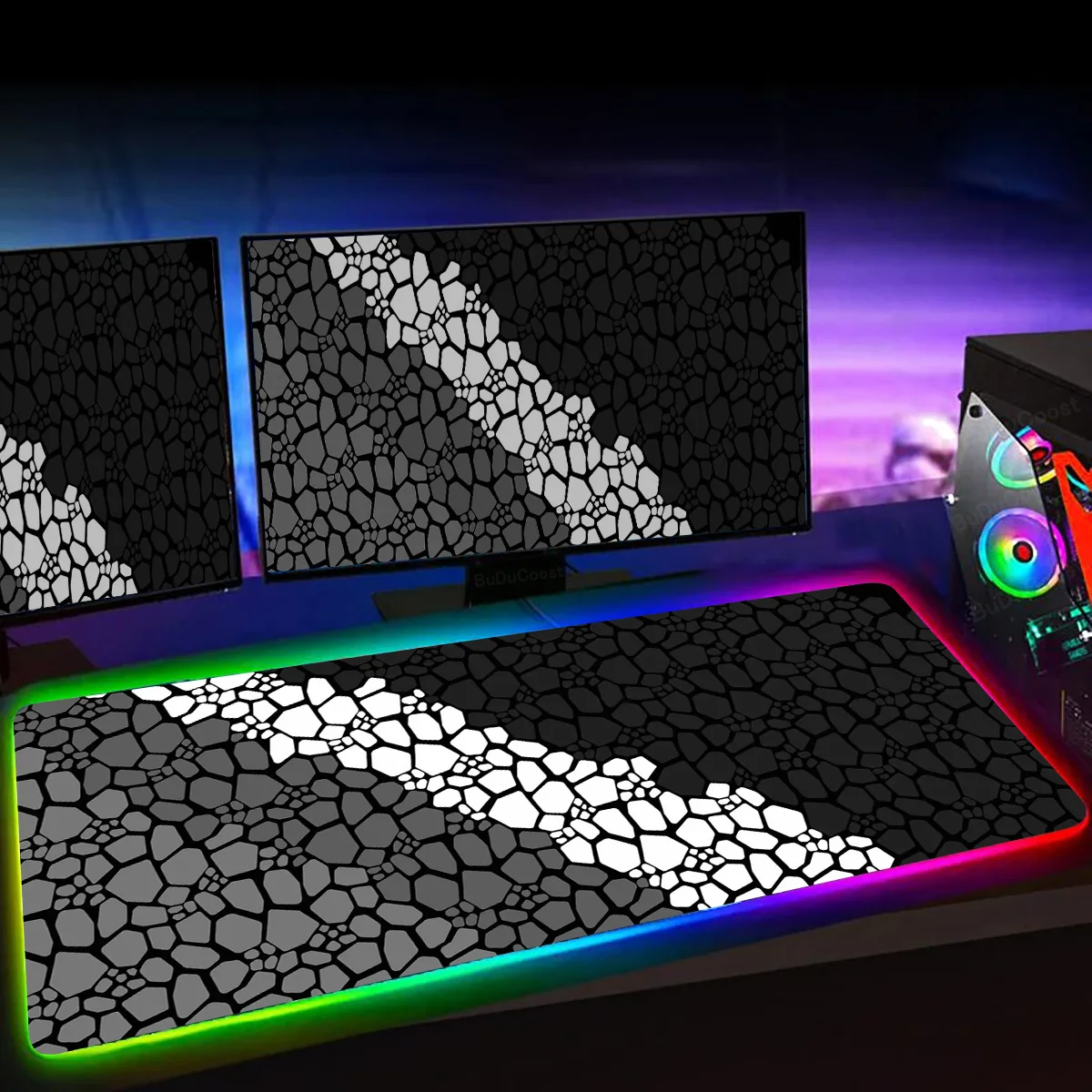 RGB Mousepad Strata Liquid Gaming Backlight Pc Accessories Large Gamer Keyboard Backlit Mat Desk Protector Mat Marble Art Design