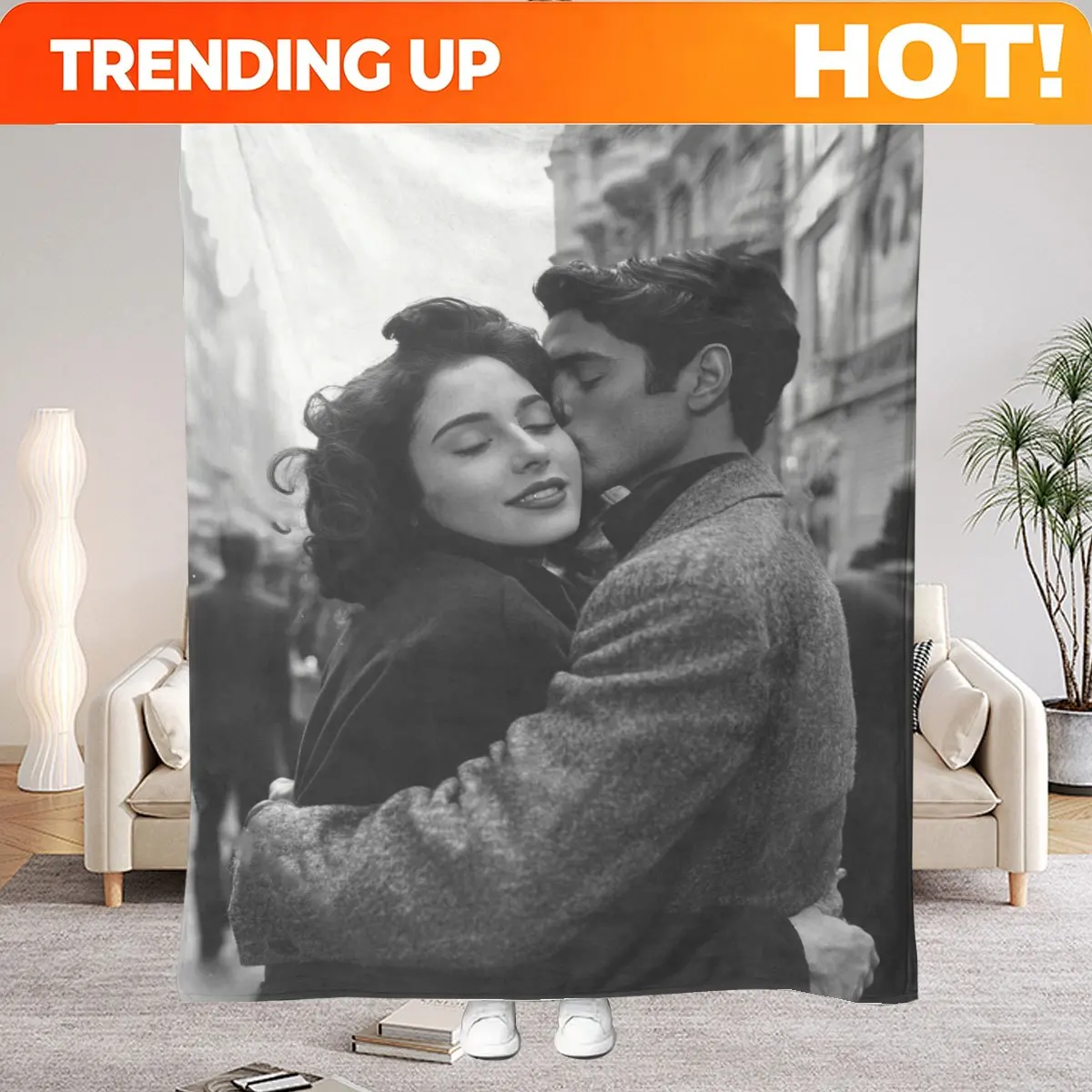 Customize 1 Piece of Custom DIY Personalized Photo Blanket for Your Loved One - Flannel Blanket with Personalized Photo, Soft an