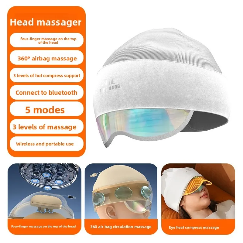 Multifunctional Electric Airbag Head Massager, Eye Hot Compress Function, Relaxing Massage Tool for Home Use Tool