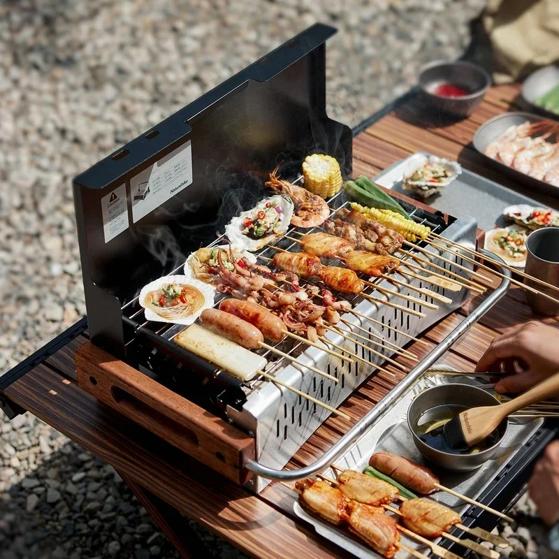 Imagem -03 - Naturehike-portable Folding Tabletop Grill para Acampamento ao ar Livre Churrasqueira a Carvão Travel Cook Box Churrasco Piquenique ao ar Livre