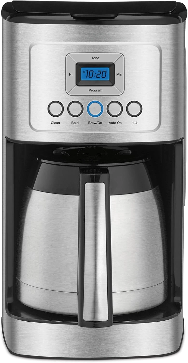 Stainless Steel Coffee Maker, 12-Cup Thermal, Silver Aromatic Coffee from Freshly Ground Beans