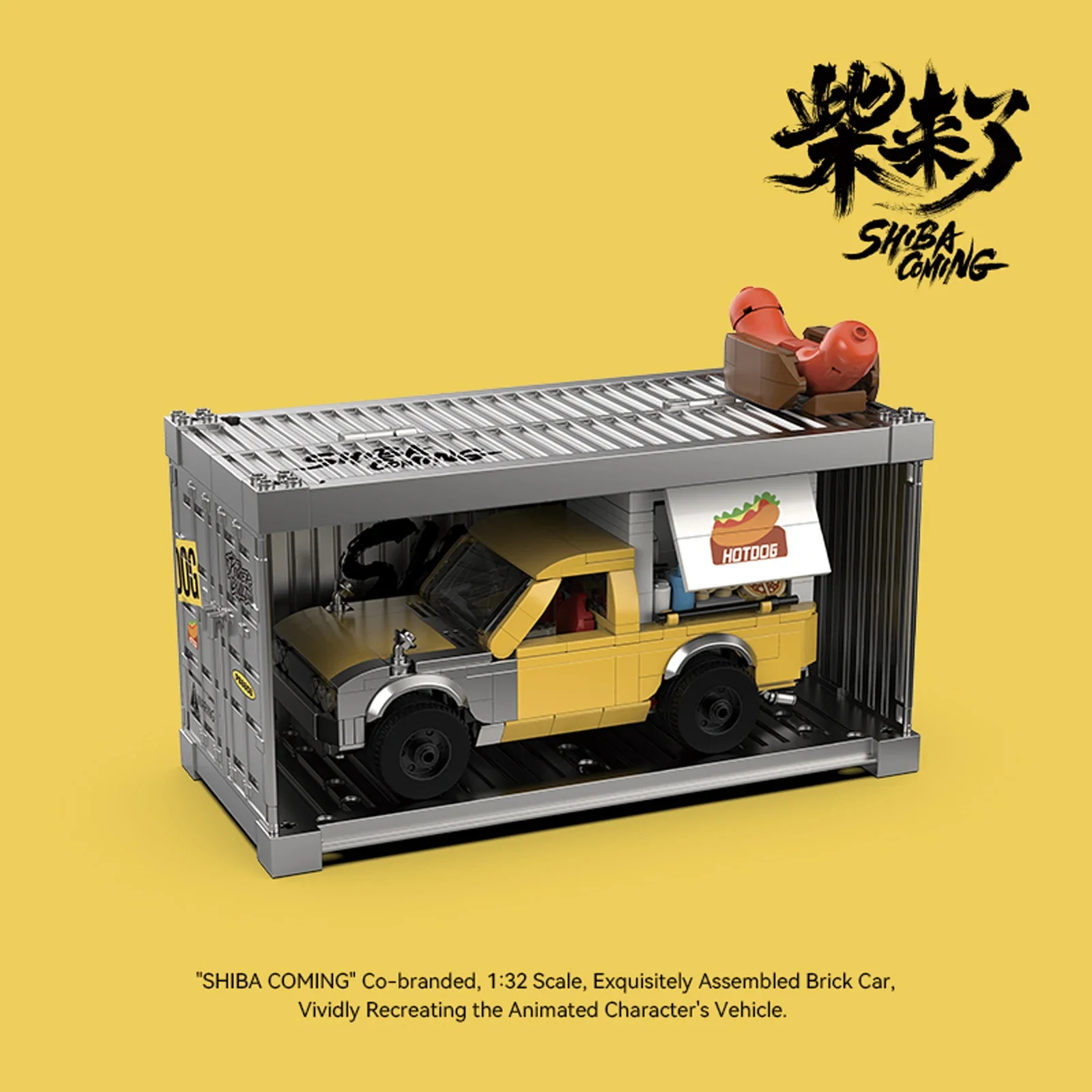 Carro de cachorro caliente PB8858, bloques de construcción, camioneta técnica de Anime, vehículo, juguetes de ladrillos, Kit educativo DIY para niños, regalo para niños y adultos