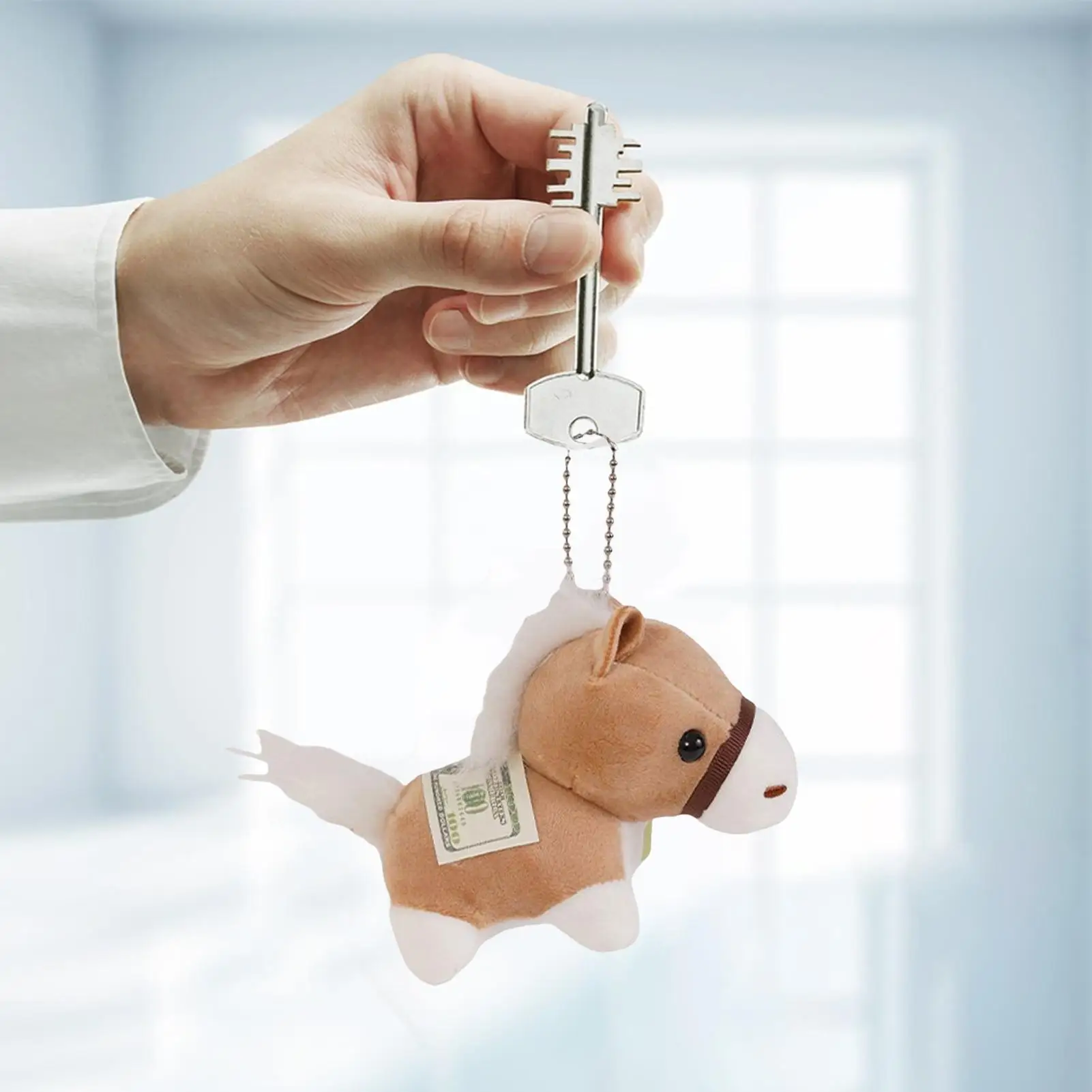 2026 Year of the Horse Keychain Plush Stuffed Animal Pendant Cute Gift for Women Kids Party Favor Wallet Backpack Purse Decor