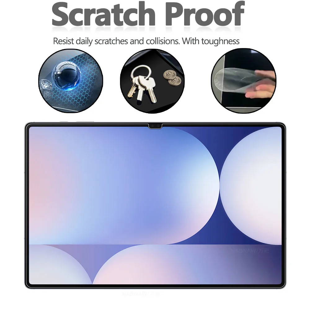 2 Pieces Oil-coating Clear Tempered Glass HD Hard Film Scratch Proof Screen Protector For Samsung Galaxy Tab S10 Ultra 14.6