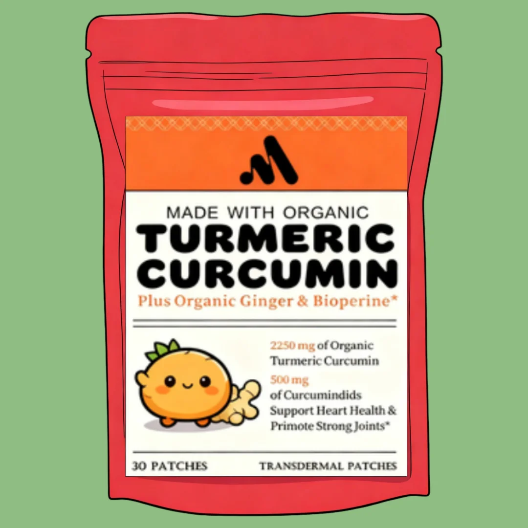 Turmeric Curcumin Transdermal Patches Muscle Support 30 Patches