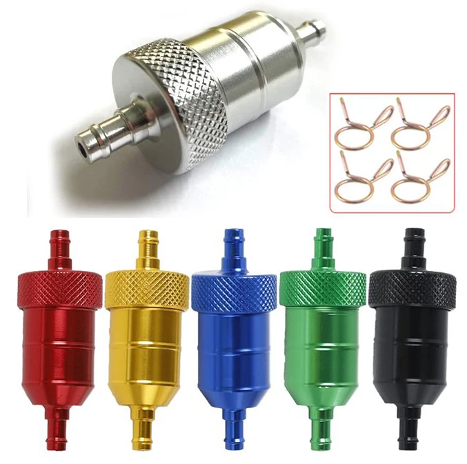 

8MM Aluminum Alloy Inline Fuel Filter Compatible with Motorcycles ATVs and Dirt Bikes Efficient Contaminant Removal