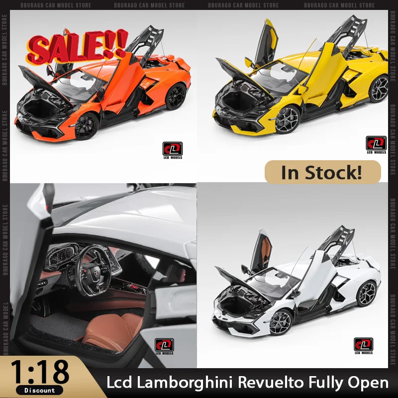 

Новый в наличии ЖК-дисплей 1:18 Lamborghini Revuelto, полностью открытая ограниченная серия, литой под давлением сплав, украшения Lamborghini, игрушки на заказ, подарок для детей