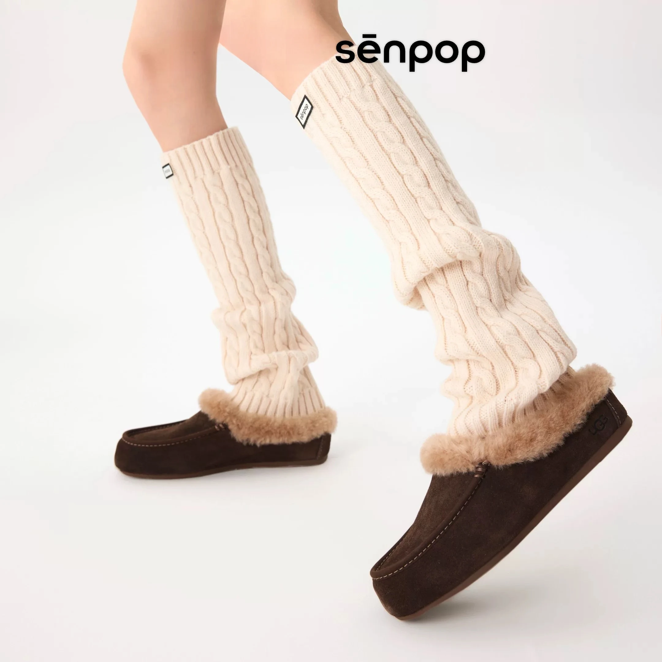 جوارب Senpop النسائية المصنوعة من الصوف المكدس #3