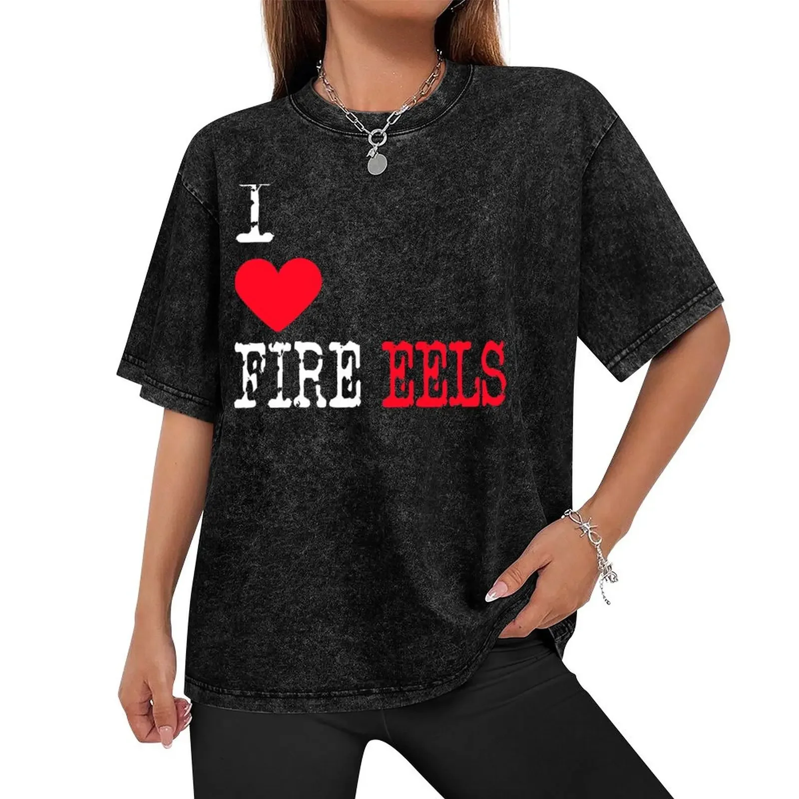 I Heart Fire Eels Love Fire Eels - Mastacembelus erythrotaenia T-Shirt anime tshirt sublime heavyweights tshirts for men