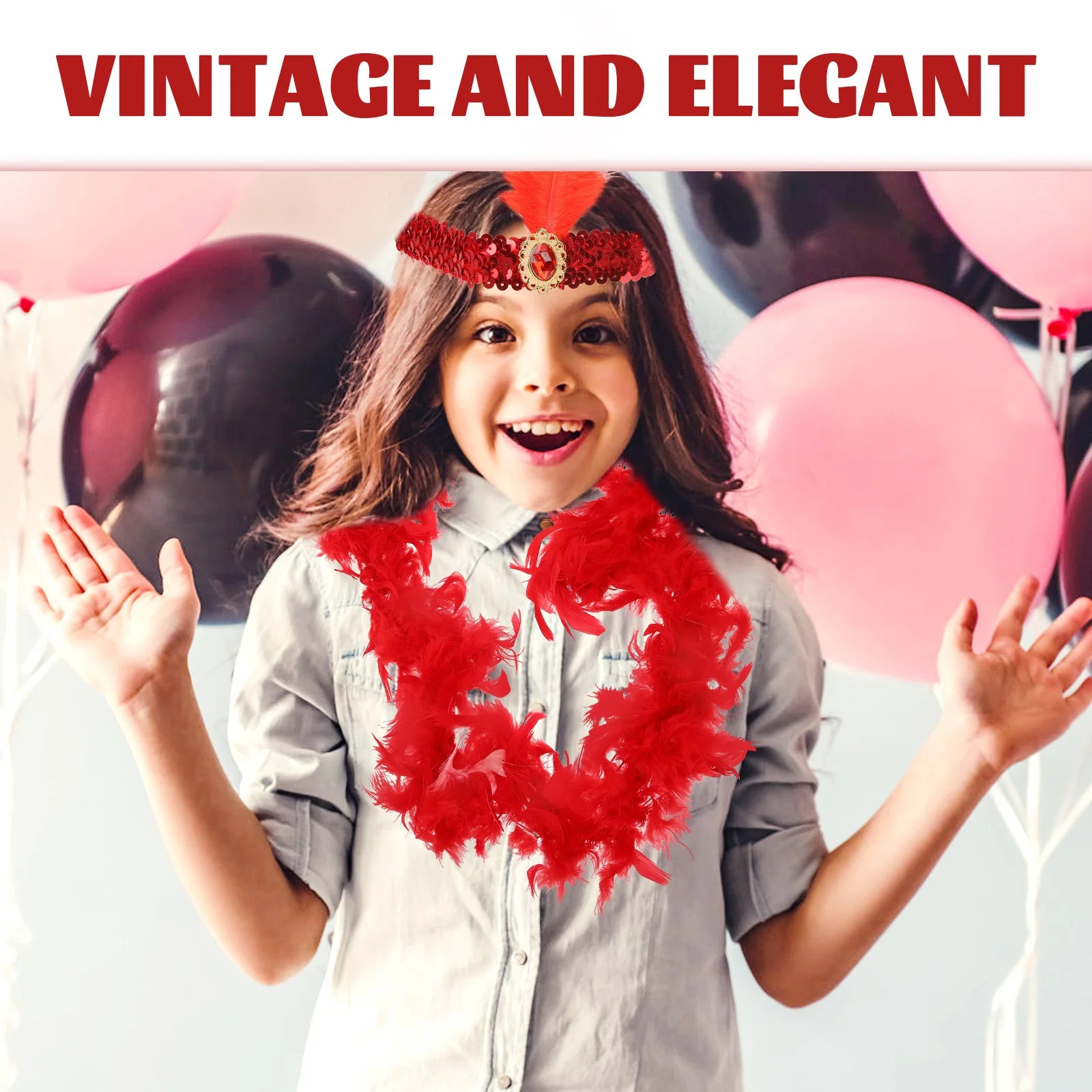 

1 комплект, повязка на голову с блестками, костюм 1920-х годов, перчатки, ожерелье, шарф, ревущие аксессуары для вечеринок 20-х годов, аксессуары 1920-х годов