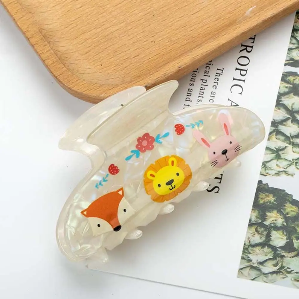 Creative Rabbit Dog Hair Claw Corgi Husky Cartoon Animal Shark Clip Lion Headwear Acrylic Animal Hair Clip Daily