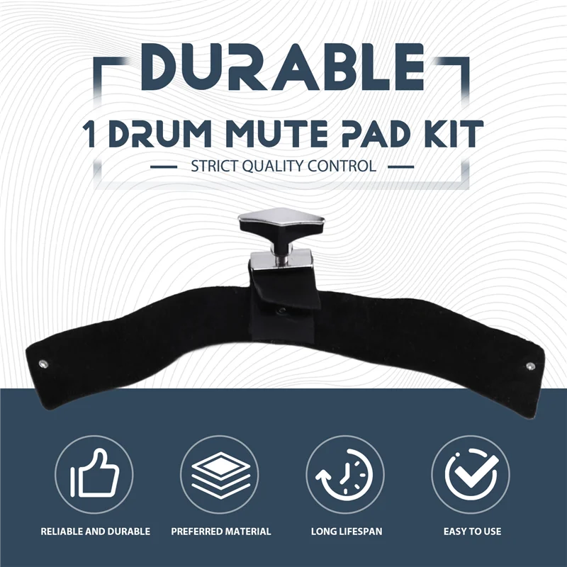 

A89E-Drum Dampening Pad Practice Leather Musical Parts Professional Drum Damper Mute For Drum Kits Snare Indoor Outdoor Bass